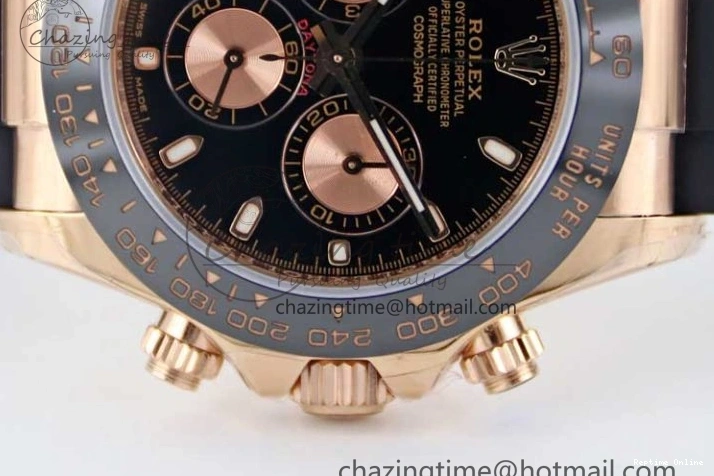 0117 Daytona 116515 RG TWF 1:1 Best Edition 904L Steel Black RG Dial on Oysterflex Strap A Popular 2415